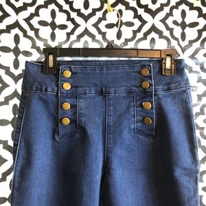 Forever 21 High Waist Button Front Jeans Size 27